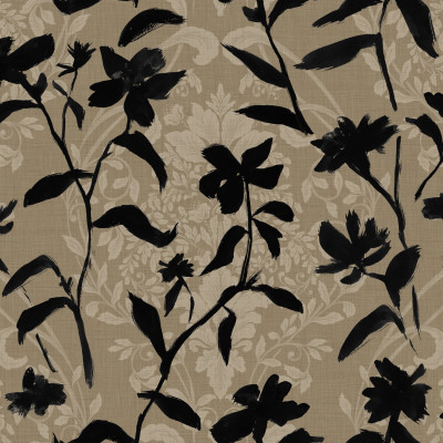 Tapet baie cu design floral abstract