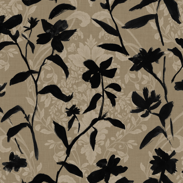 Tapet baie cu design floral abstract