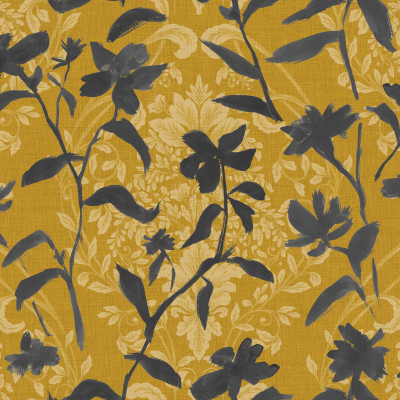 Blooming Damask, Gri, decor floral elegant, lavabil