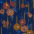 Broken Poppies, Blue, TresTintas 5mp / rola