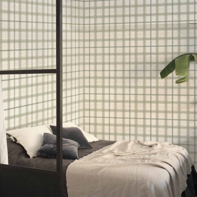 Tapet Check 11,5, Matcha, Coordonne 5mp / rola, cu design minimalist, in nuanta Matcha