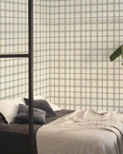 Tapet Check 11,5, Matcha, Coordonne 5mp / rola, cu design minimalist, in nuanta Matcha
