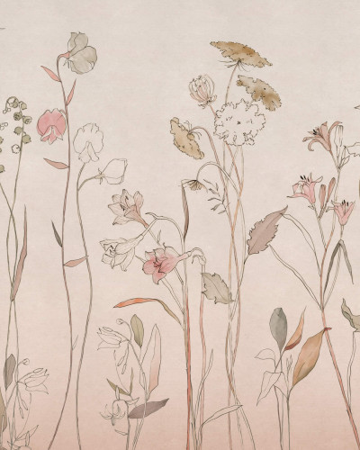 Tapet floral lavabil Countryside, Pink, Coordonne, cu un design delicat și modern, perfect pentru dormitor, living sau alte spații din casa ta.