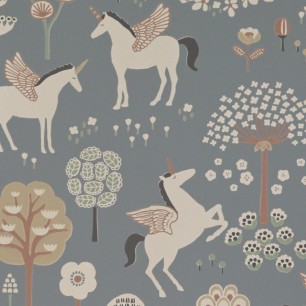 Tapet True Unicorns, Evening Blue, Majvillan