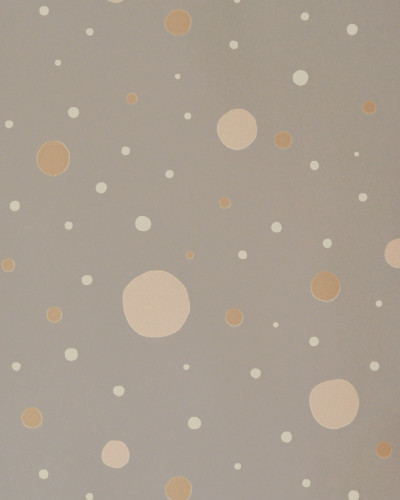 Confetti Mysterious Grey tapet cu model geometric discret de cercuri de diferite dimensiuni, pe un fundal gri