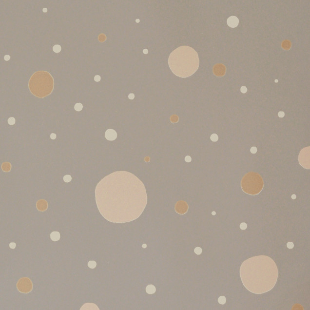 Confetti Mysterious Grey tapet cu model geometric discret de cercuri de diferite dimensiuni, pe un fundal gri