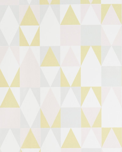 Tapet Alice Roz/Galben cu design geometric modern in nuanțe de roz și galben