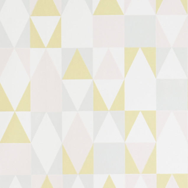 Tapet Alice Roz/Galben cu design geometric modern in nuanțe de roz și galben