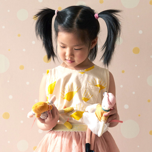 Confetti Soft Pink tapet cu design unic