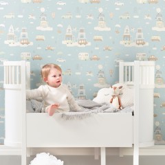 Tapet Above the Clouds, Soft Blue, Majvillan