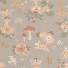 Tapet Old Garden, Gentle Blue, Majvillan
