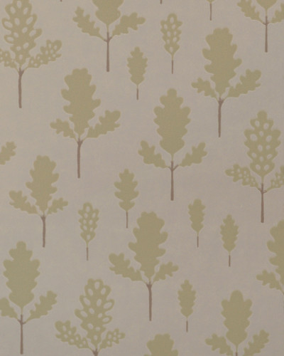 Tapet cu design clasic și elegant, cu modele delicate de stejari, Oak Greige Blue