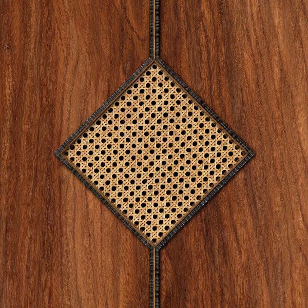 designer Cane Webbing, MRV Diamond, Mahogany by Mr & Mrs Vintage, NLXL, 4,87m2/rolă