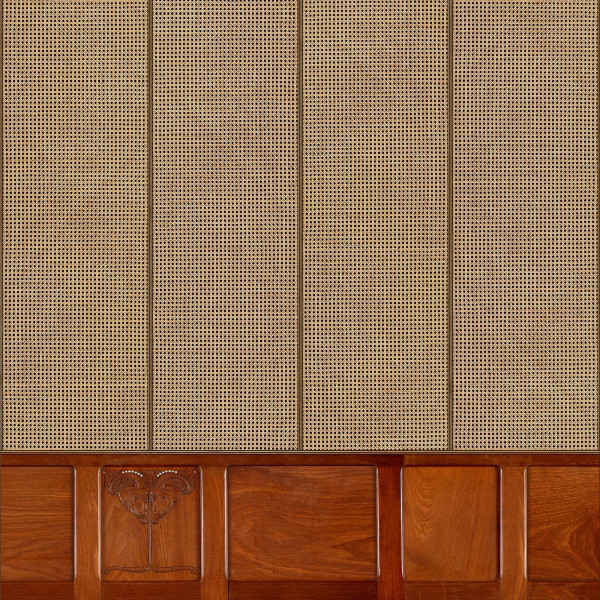 designer Wainscoting, Carved Wood Brown by Mr & Mrs Vintage, NLXL, 2.37mp