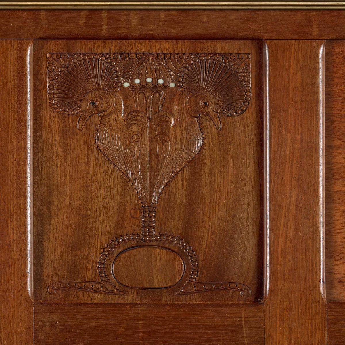 Tapet designer Wainscoting, Carved Wood Brown by Mr & Mrs Vintage, NLXL, 2.37mp, Tapet living 