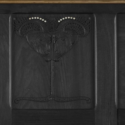 Tapet designer Wainscoting, Carved Wood Black by Mr & Mrs Vintage, NLXL, 2.37mp/rola, Tapet living 