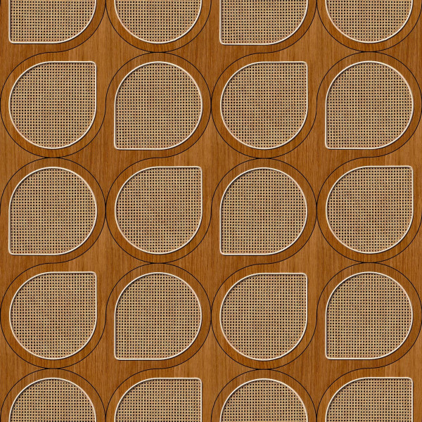 designer VOS Drops Cane Webbing, Oak by Roderick Vos, NLXL, 4.87mp/rola