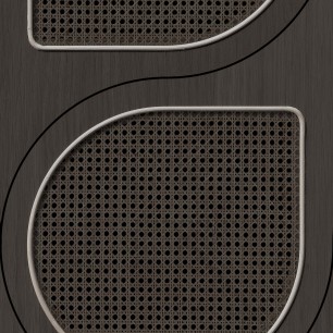Tapet designer VOS Drops Cane Webbing, Black by Roderick Vos, NLXL, 4.87mp/rola