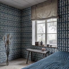Tapet lavabil Shibori Blue, Sandberg, 5.3mp / rola