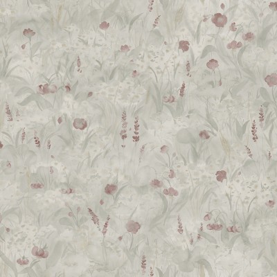 Tapet floral cu model vintage, cu tonalitate subtilă de verde salvie
