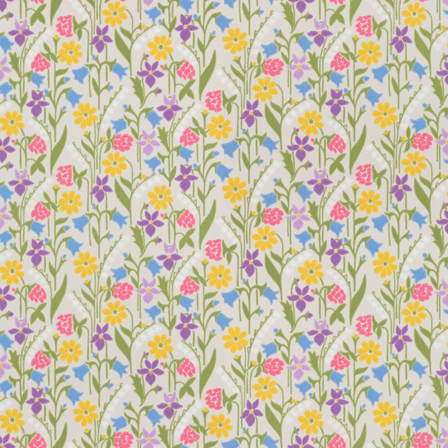 Tapet Sandberg SND-417-19. Conține culorile: Verde, Verde Palid, Galben, Galben Zinc, Violet, Violet-Albastru, Albastru, Albastru Pastel, Roz, Roz Antic