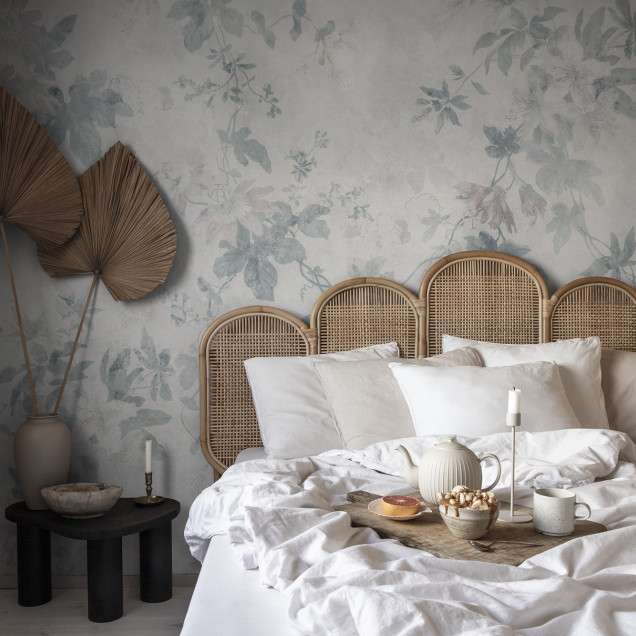 Faded Passion Pastel tapet cu design floral delicat