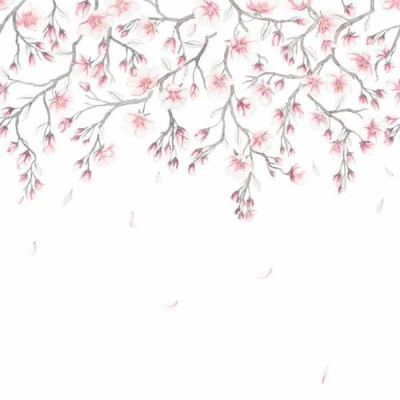 Tapet lavabil Sakura Mural Pink, personalizat, Sandberg, Tapet living 