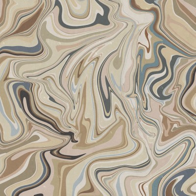 Tapet lavabil cu model abstract in nuante de gri, bej si maro