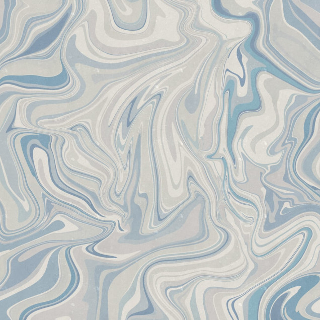 Klint, Misty Blue cu design abstract în nuanțe de albastru și gri.