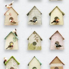Tapet pentru copii Birdhouses - studio ditte