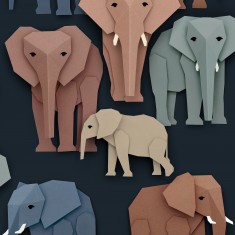 Tapet pentru copii Elephant - studio ditte