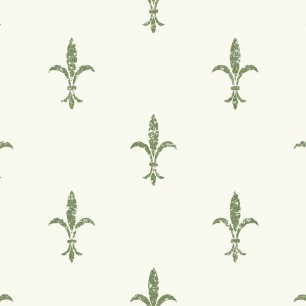 Tapet Fleur De Lis, alb/verde, York Wallcoverings, 5.6mp / rola