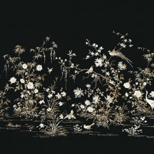 Fototapet Flowering Vine Chinoiserie, negru, York Wallcoverings, 13.95mp / rola