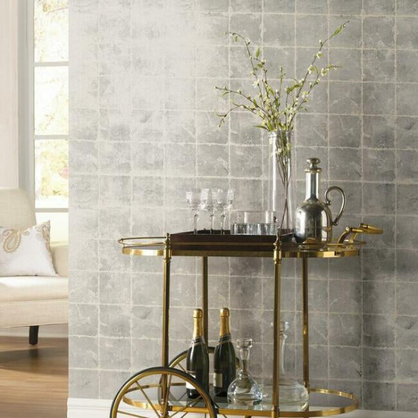 Metal Leaf Squares, glint, York Wallcoverings, 6.68mp / rola