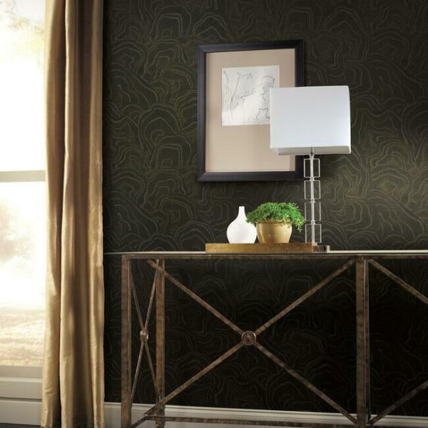 Geodes, negru, York Wallcoverings, 5.6mp / rola