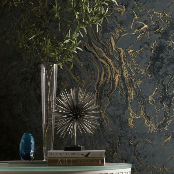 Polished Marble, negru, York Wallcoverings, 5.6mp / rola