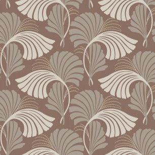 Tapet Dancing Leaves, argila, York Wallcoverings, 5.6mp / rola