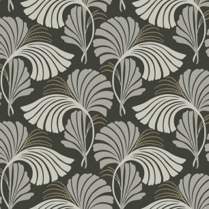 Tapet Dancing Leaves, negru, York Wallcoverings, 5.6mp / rola