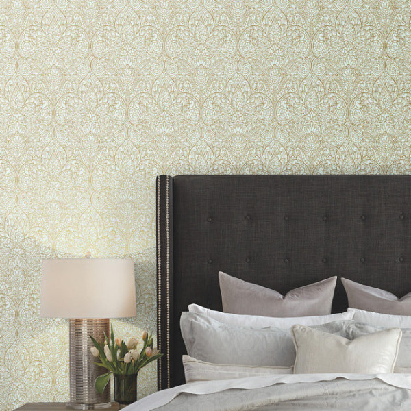 Paradise, albastru/auriu, York Wallcoverings, 5.3mp / rola
