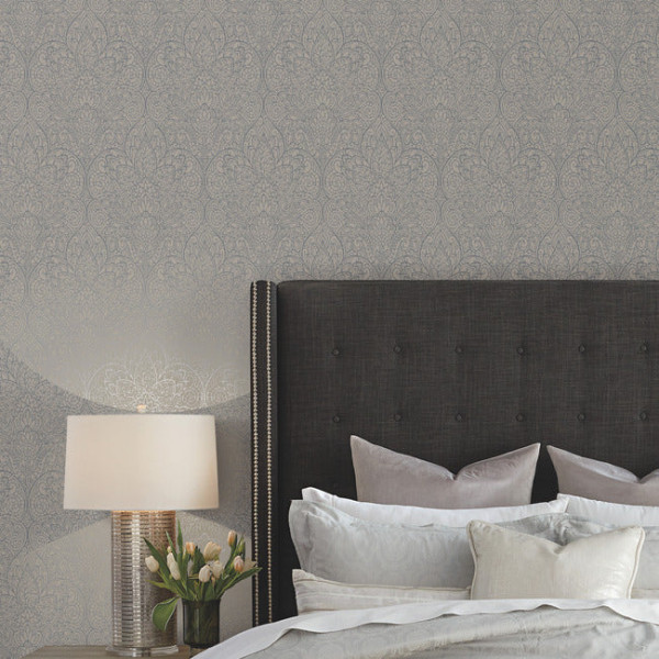 Paradise, taupe/argintiu, York Wallcoverings, 5.3mp / rola