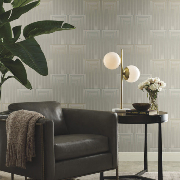 Vanishing, taupe/sidef, York Wallcoverings, 5.6mp / rola