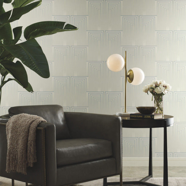 Vanishing, albastru/argintiu, York Wallcoverings, 5.6mp / rola