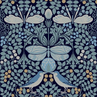 Tapet Butterfly Garden, Albastru, York Wallcoverings, 5.3mp / rola