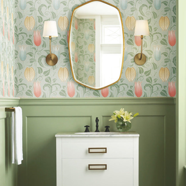 Canterbury Bells, Verde Salvie, York Wallcoverings, 5.6mp / rola