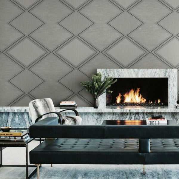 Diamond Twist, gri/negru, York Wallcoverings, 5.2mp / rola