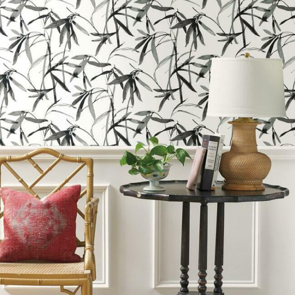 Bamboo Ink, alb/negru, York Wallcoverings, 5.6mp / rola