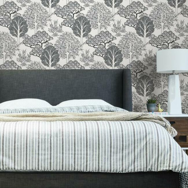 Kimono Trees, alb/negru, York Wallcoverings, 5.6mp / rola
