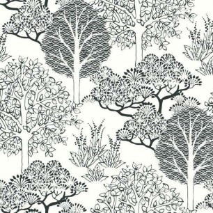 Tapet Kimono Trees, alb/negru, York Wallcoverings, 5.6mp / rola