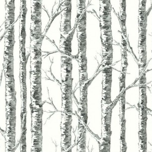 Tapet Paper Birch, alb/negru, York Wallcoverings, 5.6mp / rola