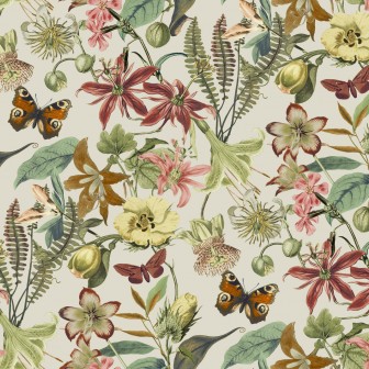 Tapet Butterfly House, Taupe/Coral, York Wallcoverings, 5.6mp / rola